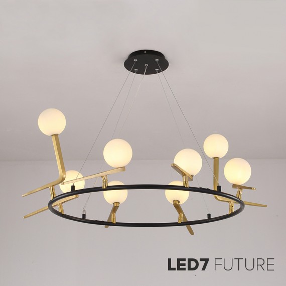 Loft Industry Modern - Electro Bird Circle Chandelier